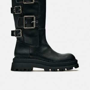 🎁SOLD🎁 ZARA BUCKLED MID CALF BOOT